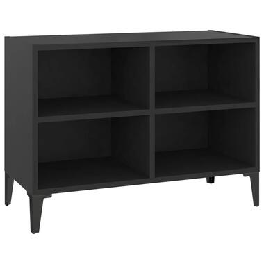 vidaXL Tv-meubel met metalen poten 69,5x30x50 cm zwart product