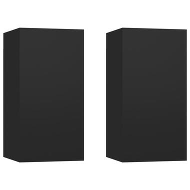 vidaXL Tv-meubelen 2 st 30,5x30x60 cm spaanplaat zwart product