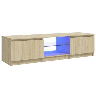 vidaXL Tv-meubel met LED-verlichting 140x40x35,5 cm sonoma eikenkleur product