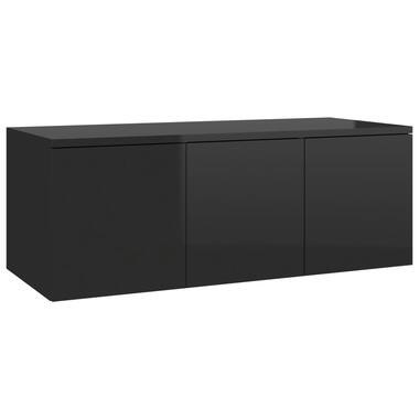 vidaXL Tv-meubel 80x34x30 cm spaanplaat hoogglans zwart product