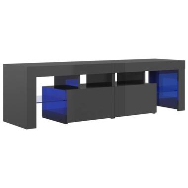 vidaXL Tv-meubel met LED-verlichting 140x36,5x40 cm hoogglans grijs product