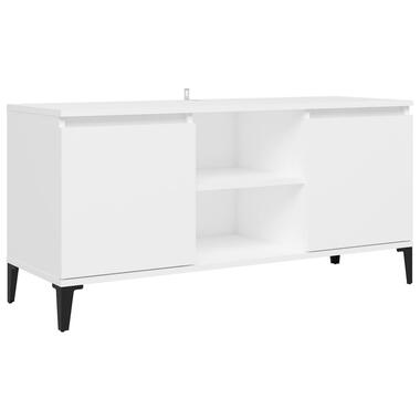 vidaXL Tv-meubel met metalen poten 103,5x35x50 cm wit product