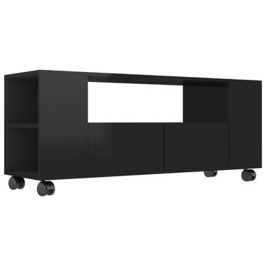 vidaXL Tv-meubel 120x35x43 cm bewerkt hout hoogglans zwart product
