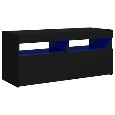 vidaXL Tv-meubel met LED-verlichting 90x35x40 cm zwart product