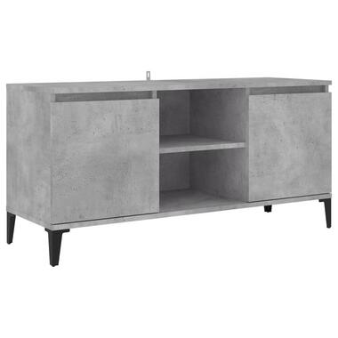 vidaXL Tv-meubel met metalen poten 103,5x35x50 cm betongrijs product