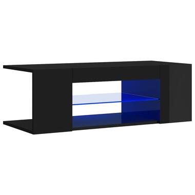 vidaXL Tv-meubel met LED-verlichting 90x39x30 cm hoogglans zwart product