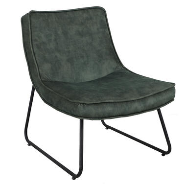 Industriële fauteuil Groen Lowen velvet - Fluweel - Groen - 72x64x81 cm product