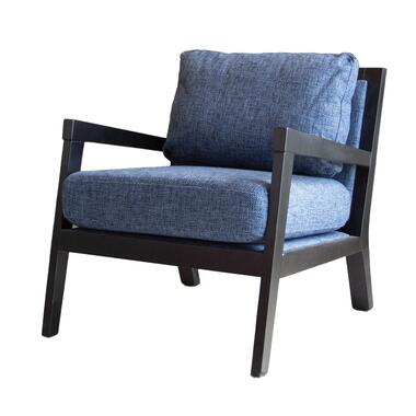 Industriële fauteuil Morris stof blauw - Stof - Blauw - 77x66x72 cm product
