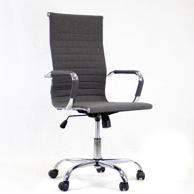 Industriële bureaustoel Matt antraciet stof hoog - Stof - Grijs - 50x55x112 cm product