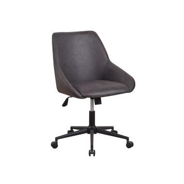 Industriële draaibare bureaustoel Lennox antraciet - Stof - Grijs - 64,50x60x84 product