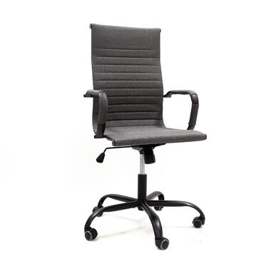 Industriële bureaustoel Matt antraciet hoog zwart frame 50x55x112 cm Stof product