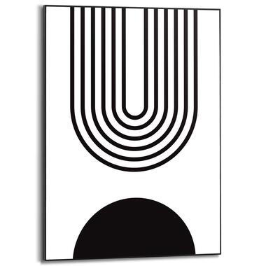 Schilderij Abstract 70x50 cm Zwart-Wit Hout product