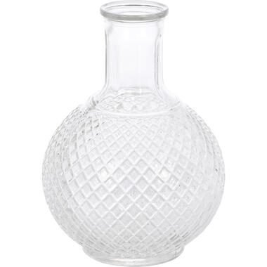 Bellatio design Vaas - glas - geruit - 13 x 19 cm product