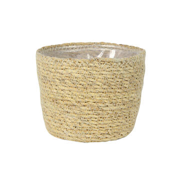 Steege Plantenmand - zeegras - rotan - beige - 15 x 12 cm product