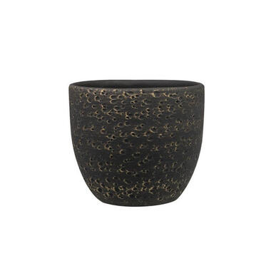 Steege Plantenpot Rinca - zwart - lava look - 25 x 23 cm product