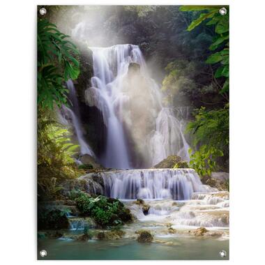 Tuinposter Waterval - 80x60cm - Groen product