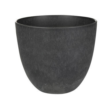 Ter Steege Bloempot - zwart - natuursteen look - D17 x H15 cm product