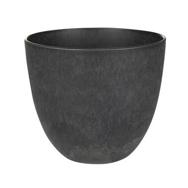 Ter Steege Bloempot - zwart - natuursteen look - D23 x H20 cm product