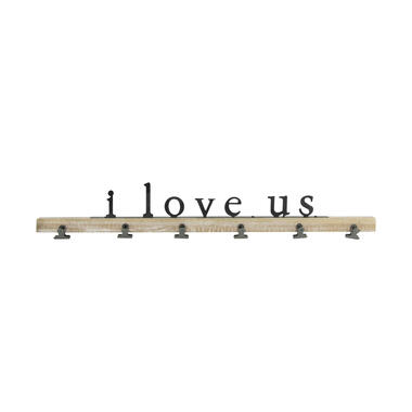Art for the Home - Metal Art met Hout - I Love Us - 12x71 cm product