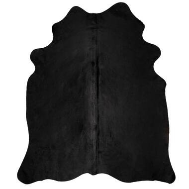 vidaXL Vloerkleed 150x170 cm echte runderhuid zwart product