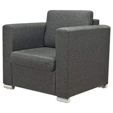 vidaXL Fauteuil stof donkergrijs product