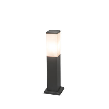 QAZQA Moderne buitenlamp paal donkergrijs 45 cm IP44 - Malios product