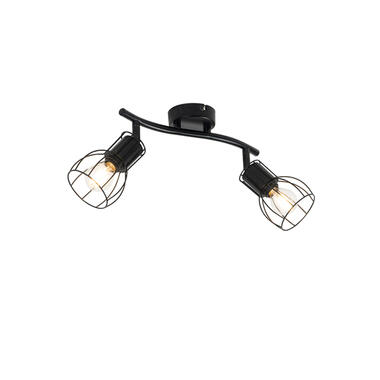 QAZQA Moderne plafondlamp zwart 2-lichts verstelbaar - Botu product