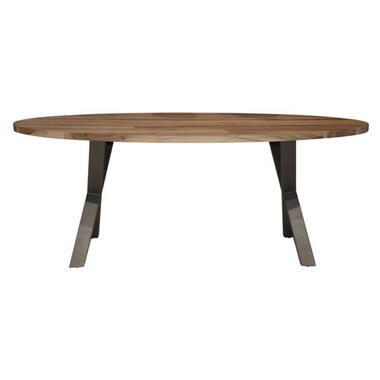 Ovale Eettafel Daya hout 200x105 cm - Hout - Bruin - 105x200x77 cm product