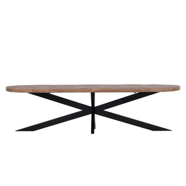 Eettafel Ovaal Mangohout - Zwart Metaal Onderstel - Barn product