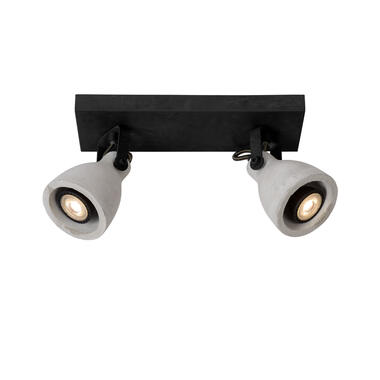 Lucide CONCRI-LED - Plafondspot - LED Dimb. - GU10 - 2x5W 3000K - Zwart product