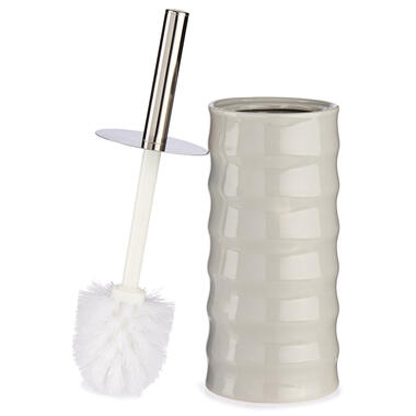 Berilo Toiletborstel - kiezelgrijs met stippen - keramiek - 31 cm product