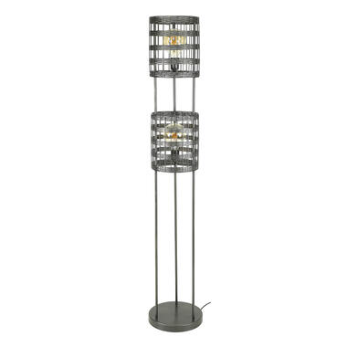 Hoyz - Vloerlamp Metal Blinds - 2 Lichtpunten - Zwart Nikkel - Industrieel product