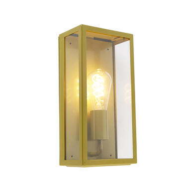 QAZQA Industriële buiten wandlamp goud IP44 met glas - Rotterdam product