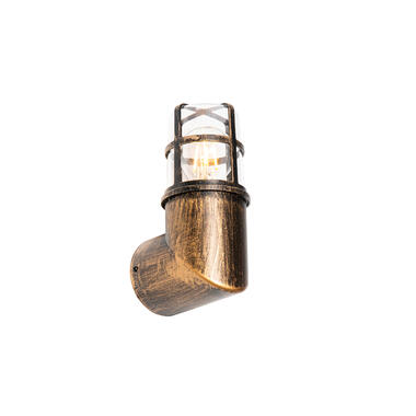 QAZQA Vintage buiten wandlamp antiek goud IP54 - Kiki product