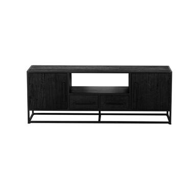 Tv-meubel Zwart Mangohout - 130x40x55cm - Pure Black product