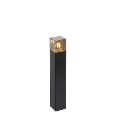QAZQA Staande buitenlamp zwart 50 cm IP44 met smoke glass - Denmark product