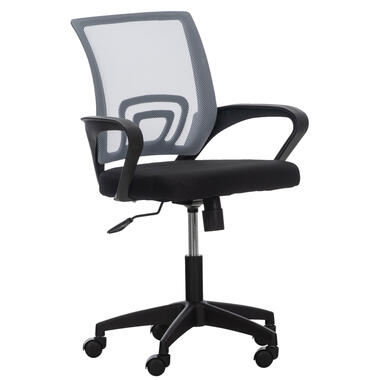 CLP Bureaustoel Auburn zwart Frame - Microfiber - grijs product