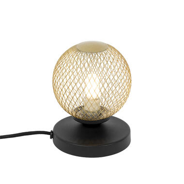 QAZQA Moderne tafellamp zwart met goud - Athens Wire product