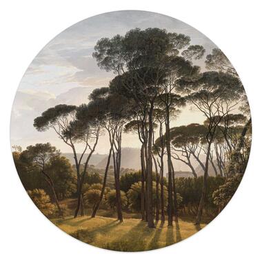 Glasschilderij Italiaans Landschap Ø 50 cm Groen Plexiglas product