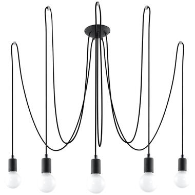 Sollux Hanglamp Edison 5 lichts E27 zwart product
