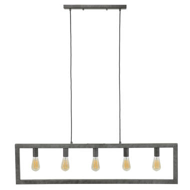 Industriële hanglamp Steph 5-lichts - Metaal - Grijs product