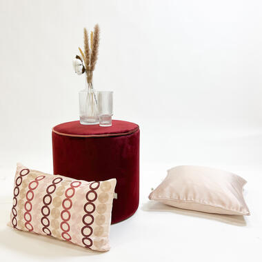 COCO - Poef bordeaux 40x40x40 cm - rood product