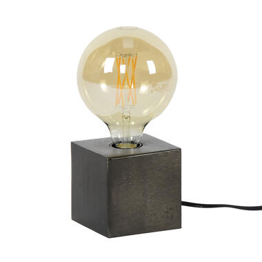Industriele tafellamp Blok - Zwart - Metaal - Zwart - 10x10x10 cm product