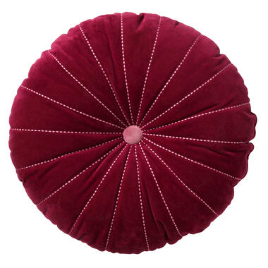 MAAN - Sierkussen rond velvet Red Plum 50 cm - roze product