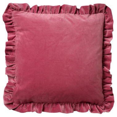 YARA - Kussenhoes 100% katoen 45x45 cm - velvet - Heather Rose - roze product