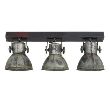 Hang-/Wandlamp Elay - Hout/Vintage Zilver - 3L - 65x18x25cm product