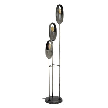 Giga Meubel Vloerlamp 3-Lichts - Getrapt - Oud Zilver - Lamp Open Oog product