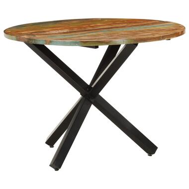 vidaXL Eettafel rond 100x100x75 cm massief gerecycled hout product