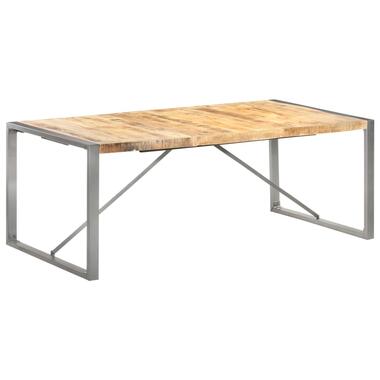 vidaXL Eettafel 200x100x75 cm massief ruw mangohout product