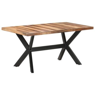 vidaXL Eettafel 160x80x75 cm massief hout met honingkleurige afwerking product